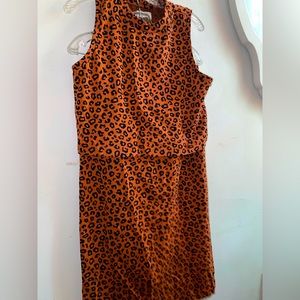 Lou & Grey Leopard Shirt/ Skirt Set